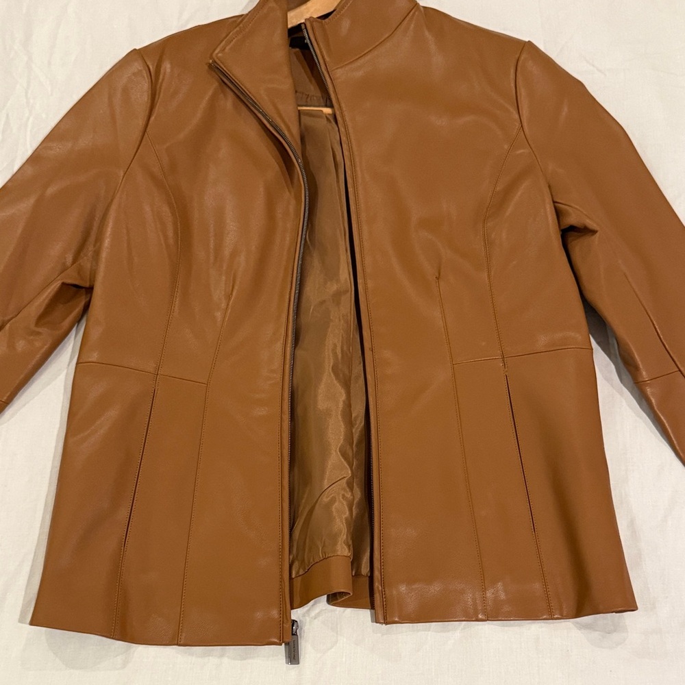 Kenneth Cole Brown Leather Jacket